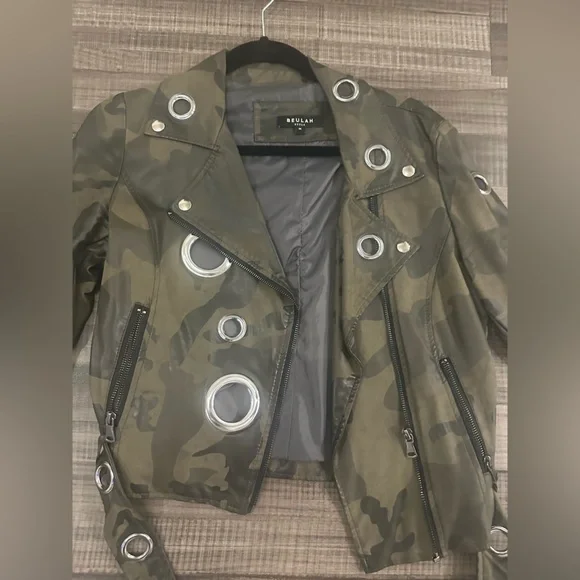 Camouflage Jacket with Silver Accents - Picture 2 of 4